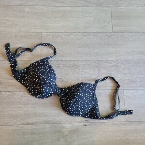 Black and White Polka Dot Bikini Top